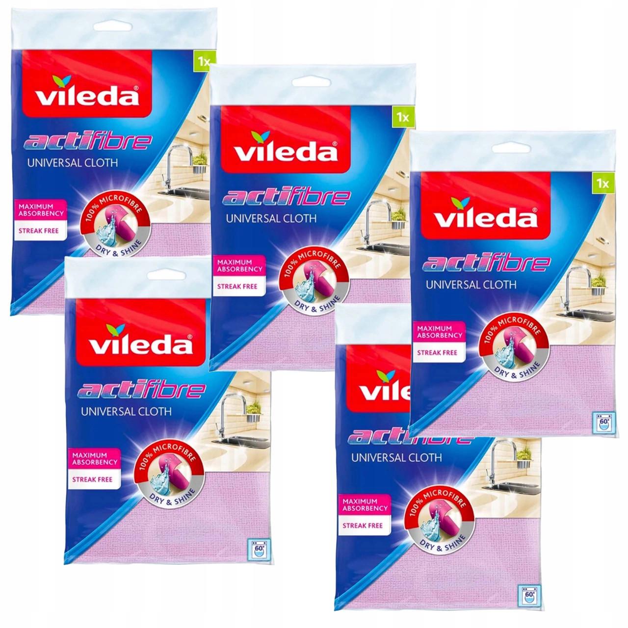 Тряпка впитывающая Vileda Actifibre универсальная 5 шт. Фиолетовый (2377158826)