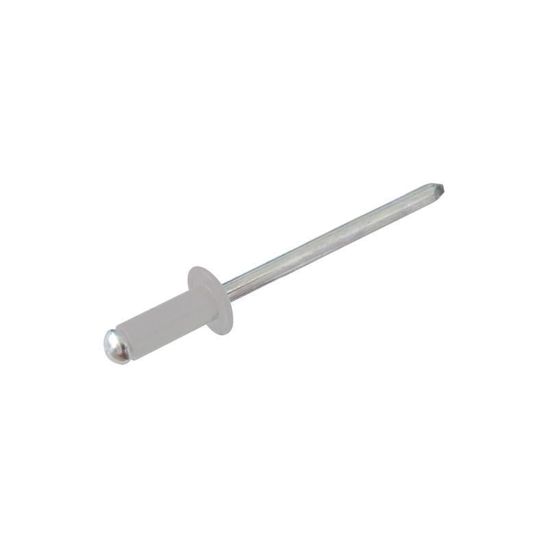 Заклепка Rivettop RF ISO15977 4х10 мм RAL9006 прижим 4-6 мм алюминий/сталь плоская головка 100 шт. (97RAL0000974010AG0)