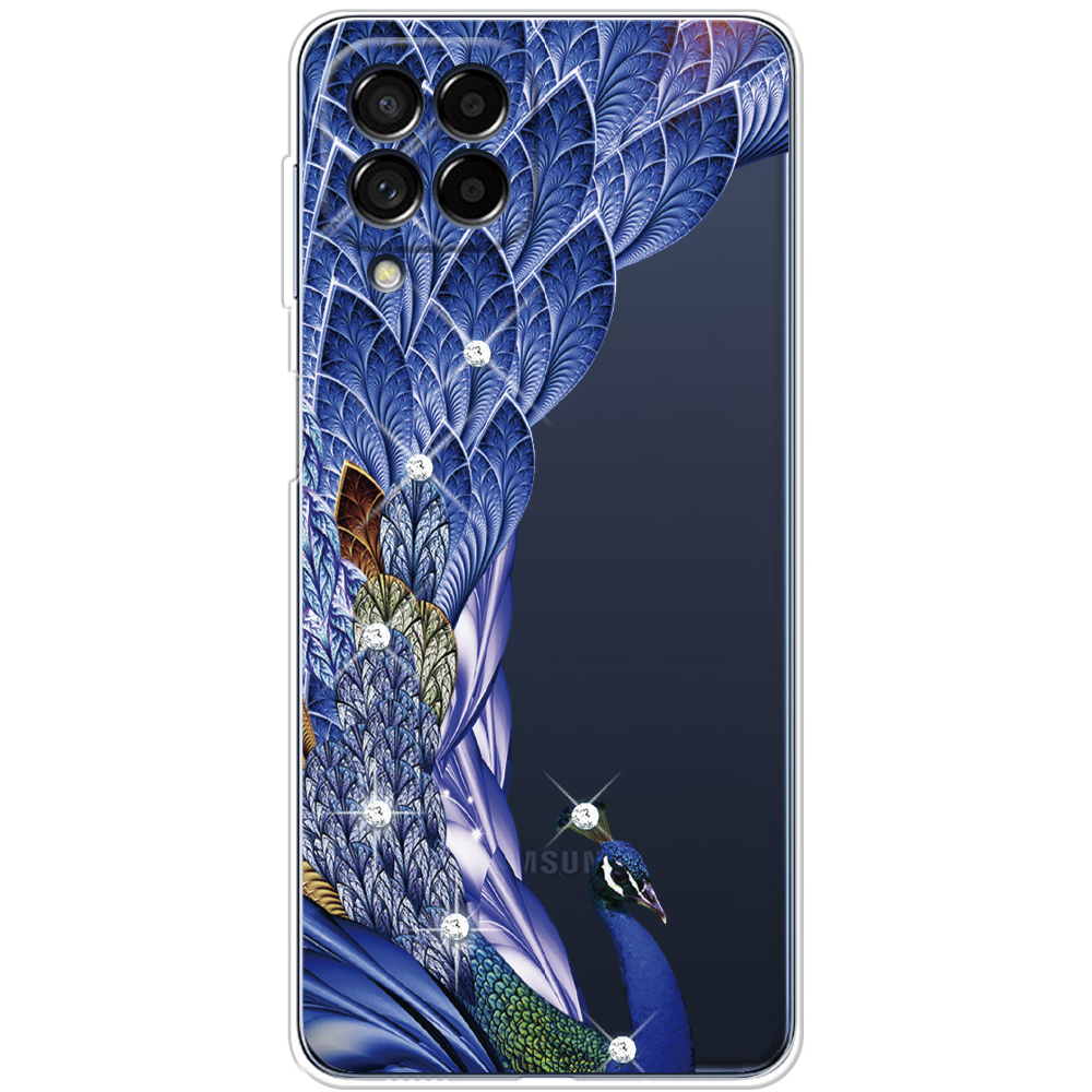 Чохол BoxFace Samsung Galaxy M53 5G (M536) Павич зі стразами Прозорий силікон (44473-rs7-44473)