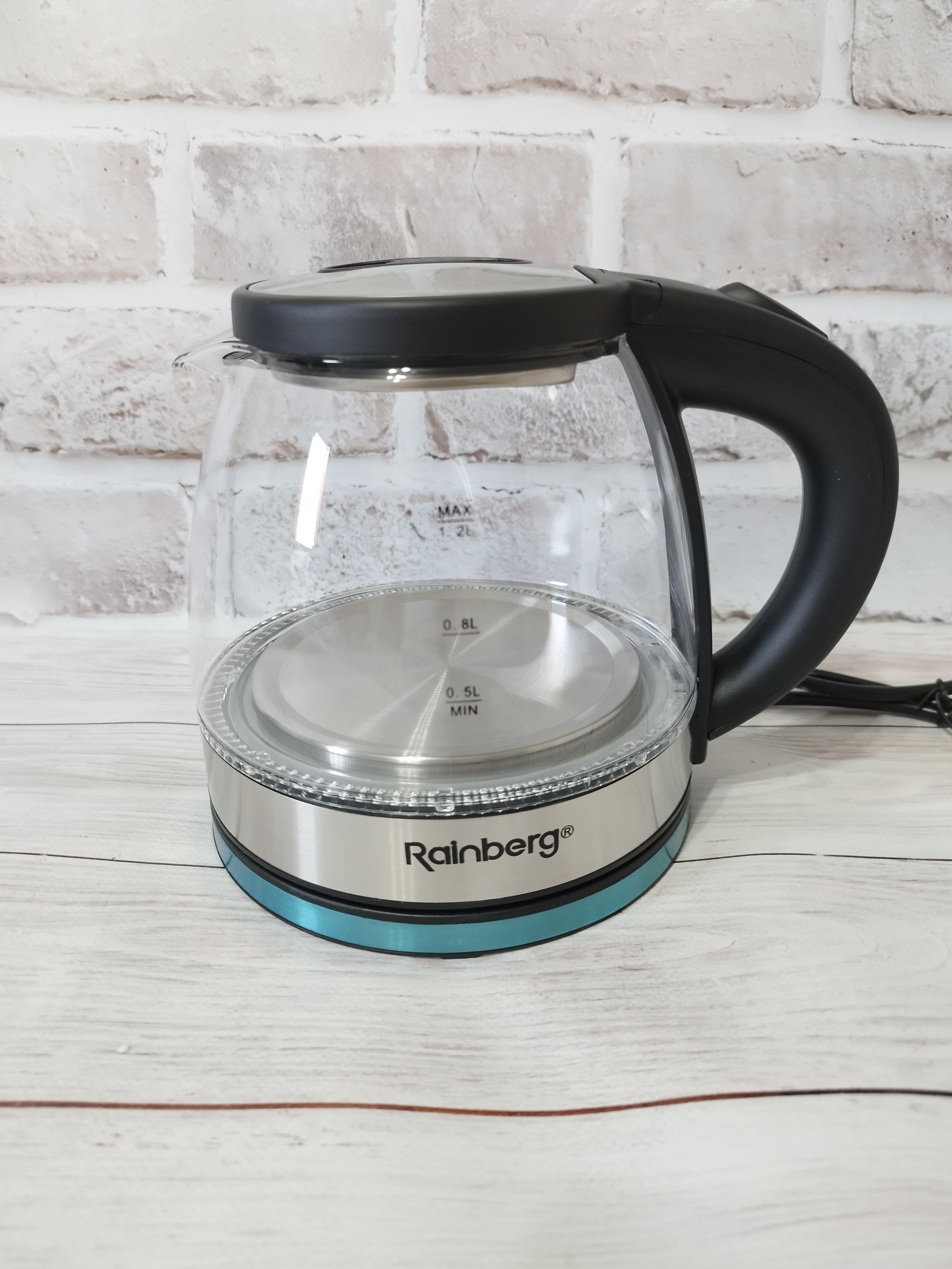 Електрочайник Rainberg RB-2251 скляний 2200W 1 л (14541650)