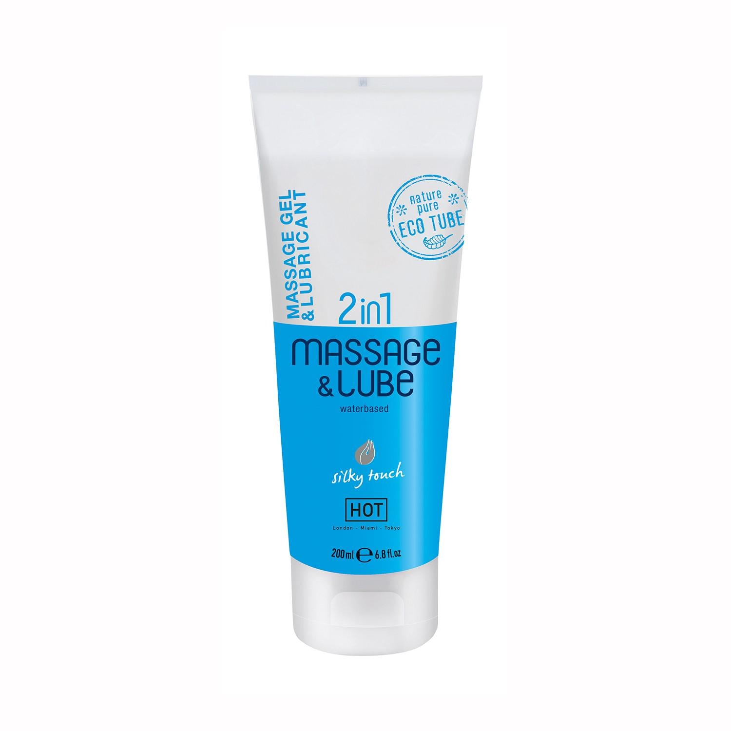Гель массажный и лубрикант Hot Massage & Glide Gel 2in1 Silky touch 200 мл