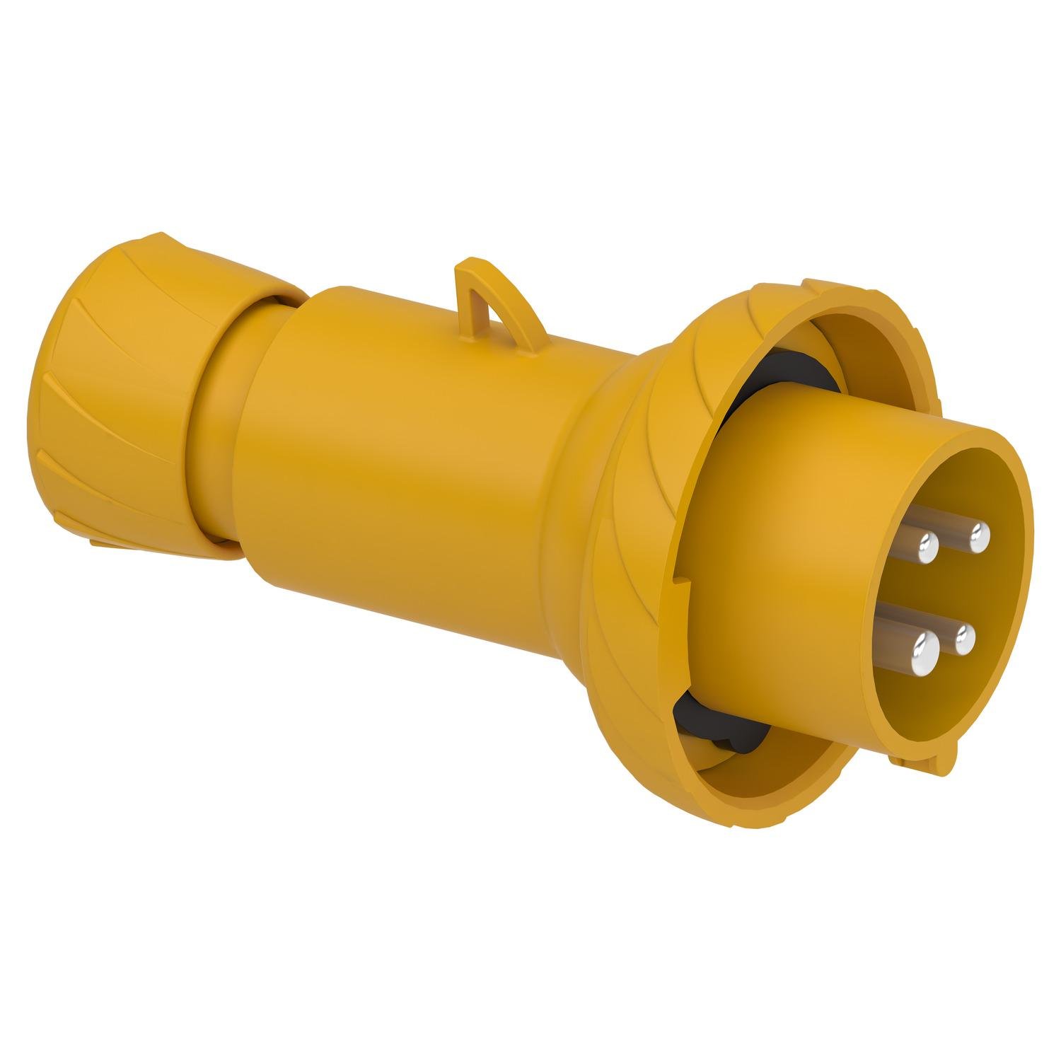 Силовая вилка Schneider Electric PratiKa 3P+E 16А 130 В переносная IP67 Желтый (PKX16M714)