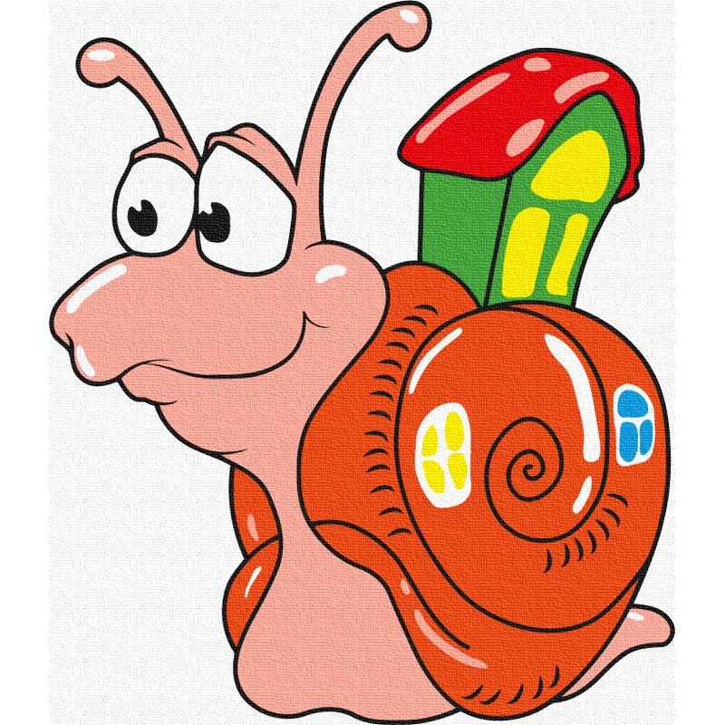 Роспись на холсте Brushme Дом улитки 20х20 см (MBS005)