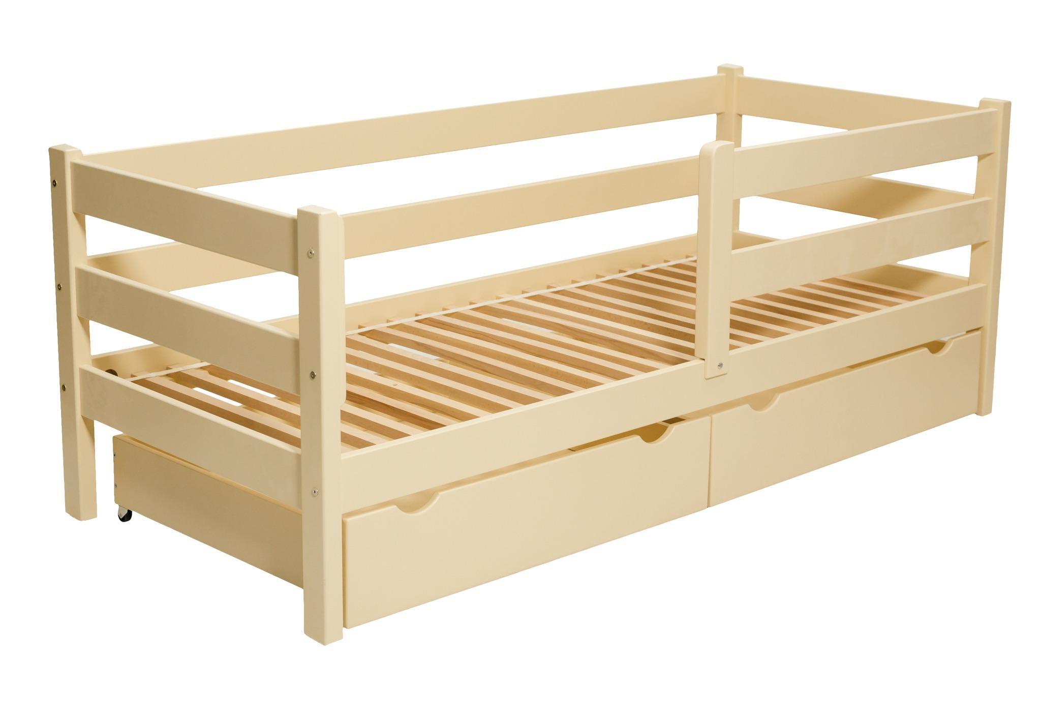 Ліжко підліткове Goydalka Montana з шухлядою 160x80 см Слонова кістка - фото 1