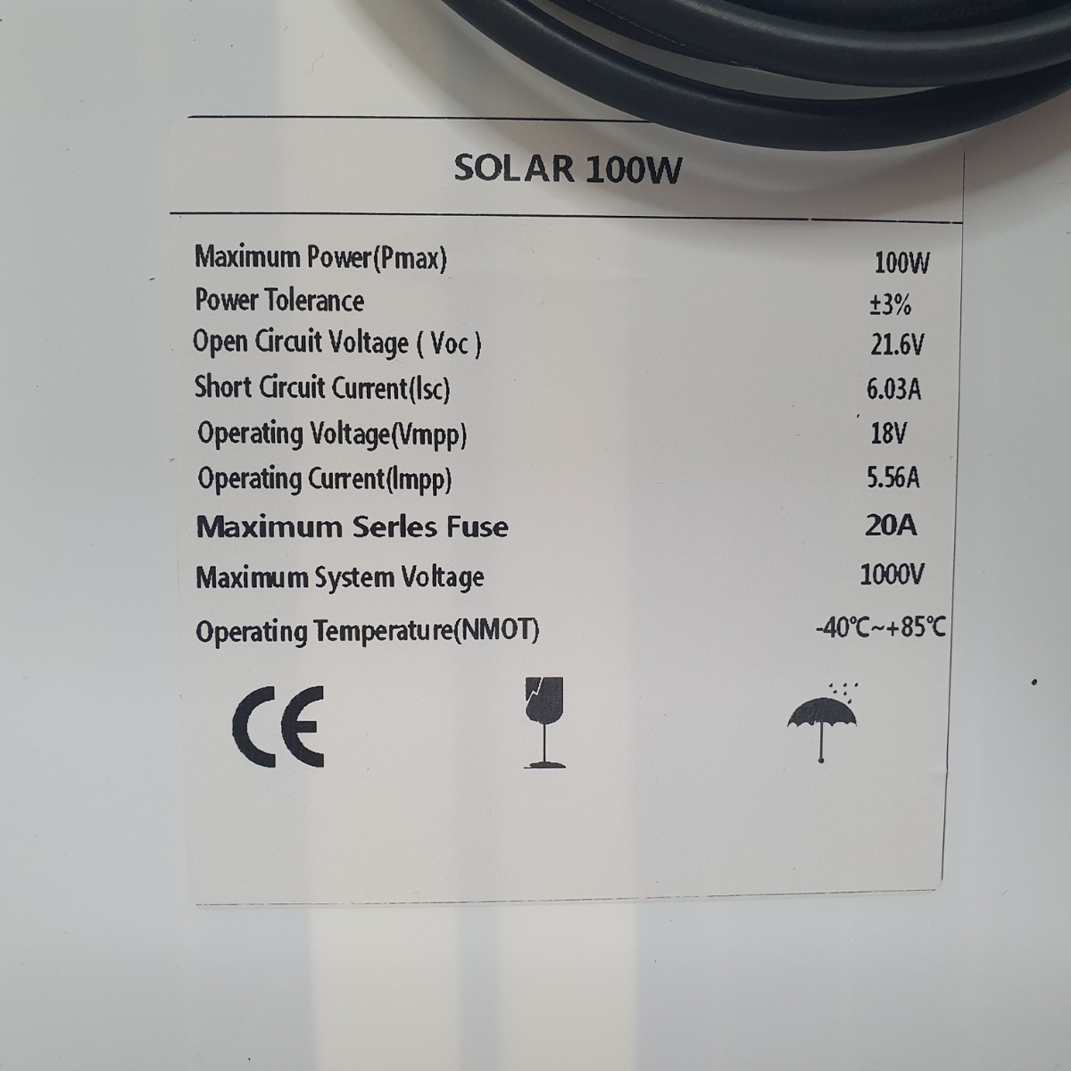 Панель сонячна портативна монокристалічна 100W 18M скло ламіноване (HI-100W) - фото 8
