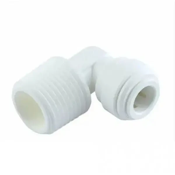 Колено 3/8" шланг х 1/2" РН Белый (KP-ME0607)