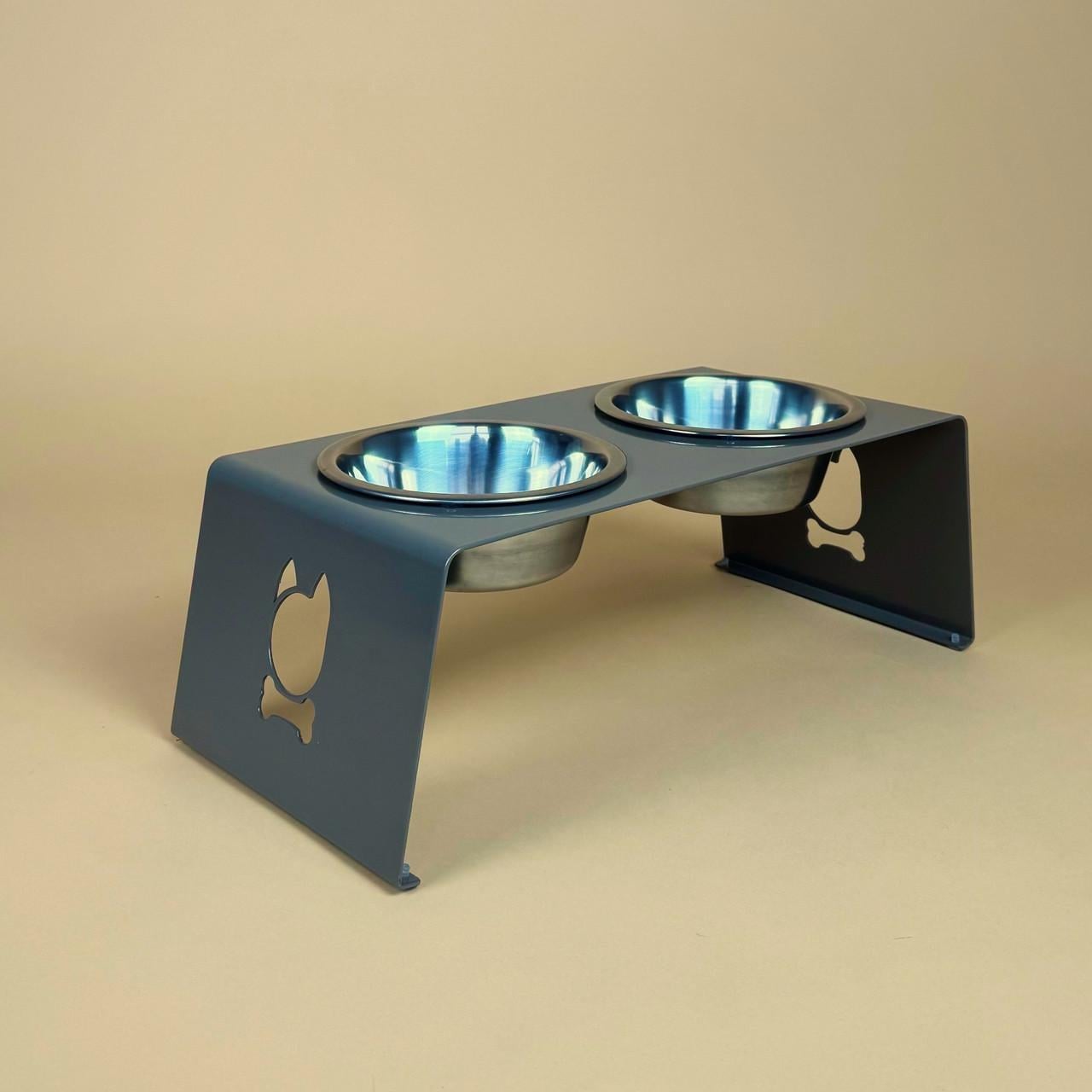 Кормушка для собак и кошек STEEL M Grey (2491871366)