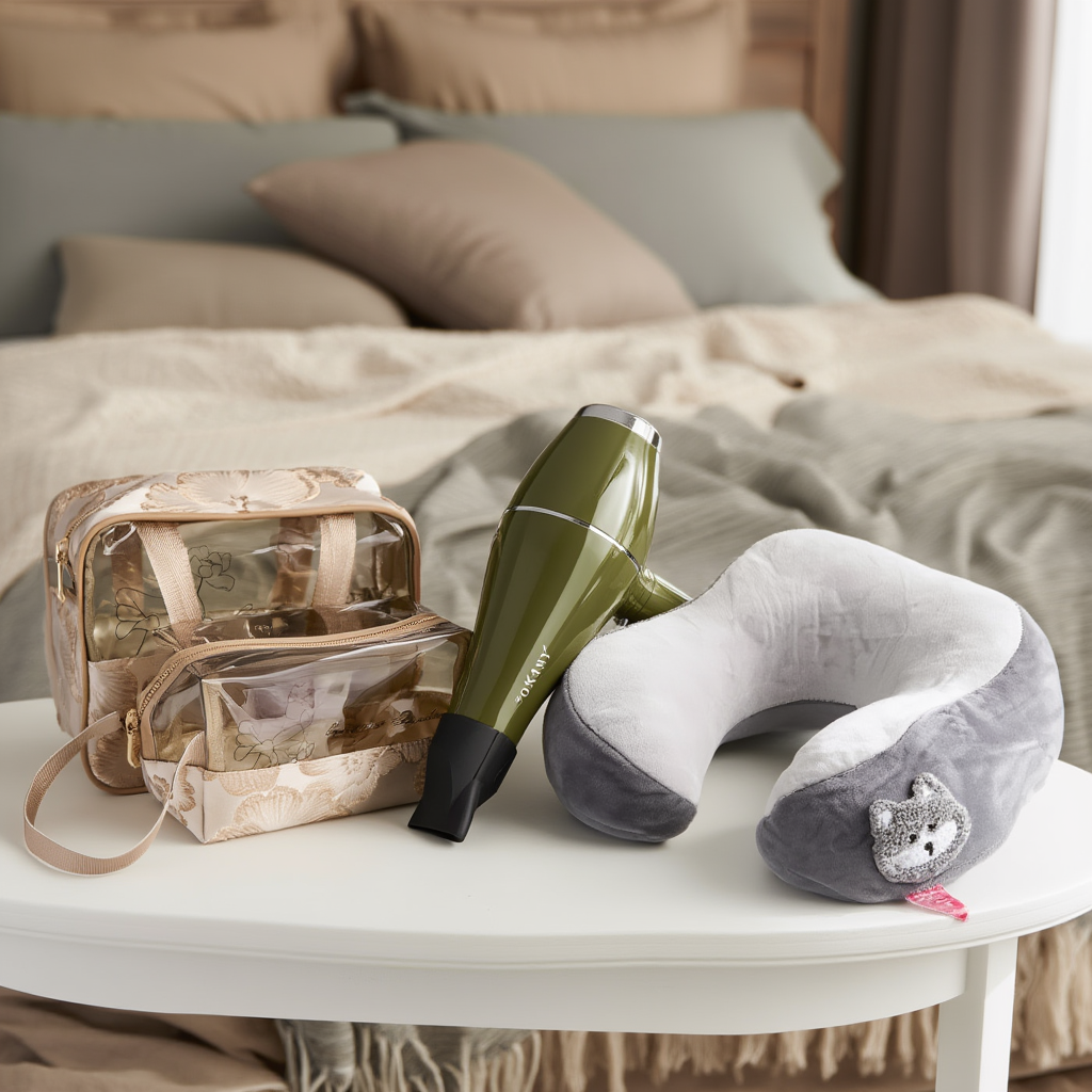 Подарочный набор для женщин Sokany для волос 2000 Вт/ортопедическая дорожная подушка для шеи/набор прозрачных косметичек 2 шт. Хаки (CP2026-11) Подарочный набор для женщин Sokany для волос 2000 Вт/ортопедическая дорожная подушка для шеи/набор прозрачных косметичек 2 шт. Хаки (CP2026-11)