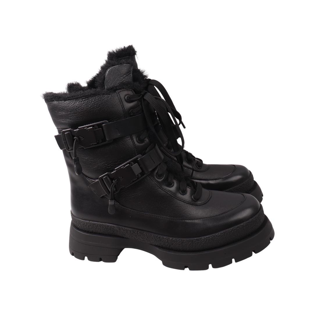 Ботинки женские Beratroni из кожи р. 38 Черный (22-22ZHC)