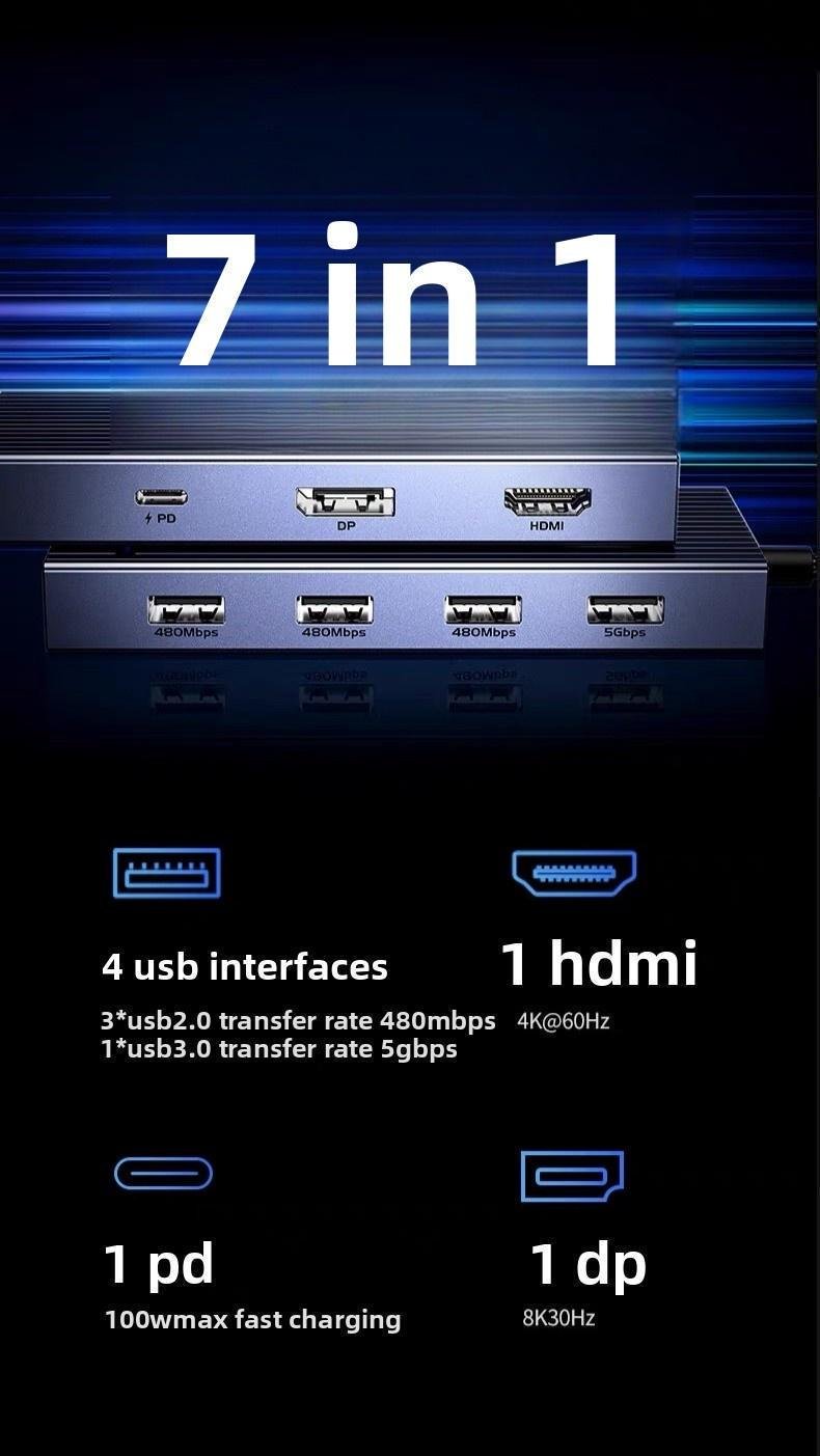 Хаб USB-C Ugreen 30 см 8K 30Hz HDMI Темно-сірий (55610) - фото 5