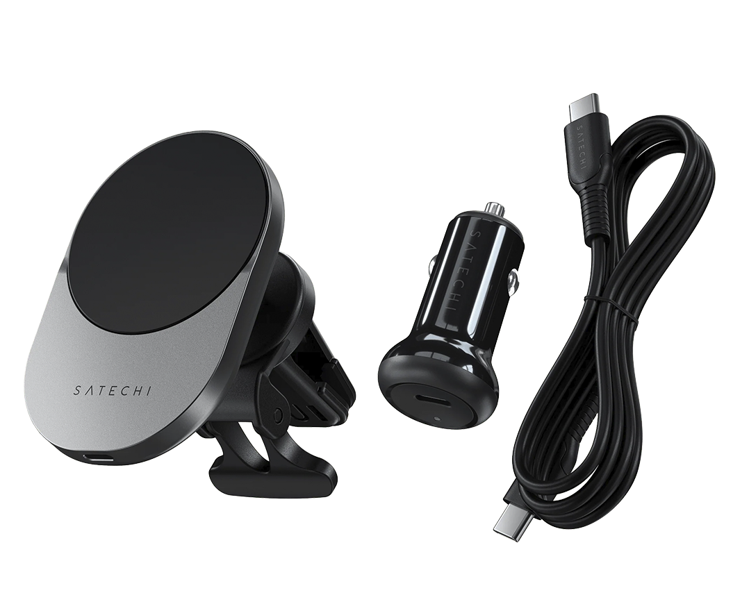 Автомобильное зарядное устройство Satechi Qi2 Wireless Car Charger Space Gray (ST-Q2CCM)
