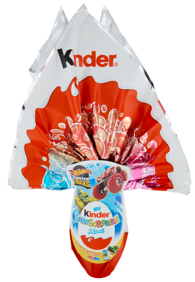 Шоколадне яйце Kinder Big Surprise Maxi Hot Wheels Monster Trucks Хот Вілс 220 г (2552232079)