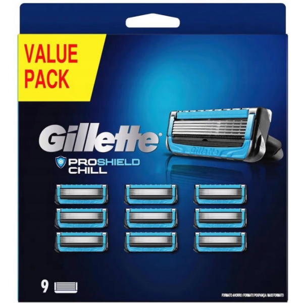 Картриджи для бритвы сменные GILLETTE ProShield Chill 9 шт.