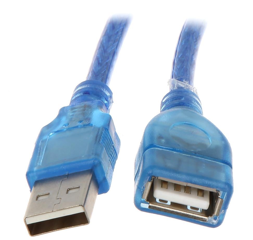 Кабель Rias USB A-USB F 1,5 м Blue (3_01119) - фото 2