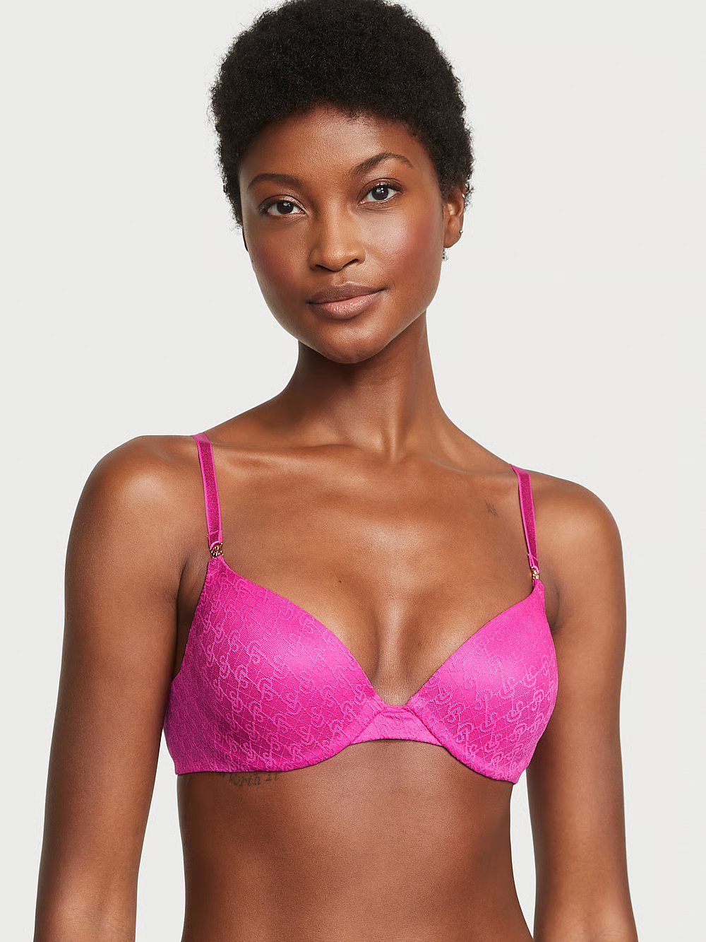 Бюстгальтер з пуш ап Victoria's Secret Push-Up Demi Bra 75E Рожевий (21550151)