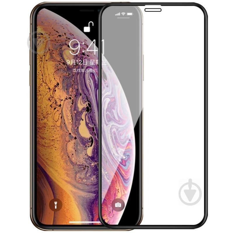 Захисне скло Walker 5D Full Glue для Apple iPhone XS Max Чорний (hub_cARu56452) - фото 1