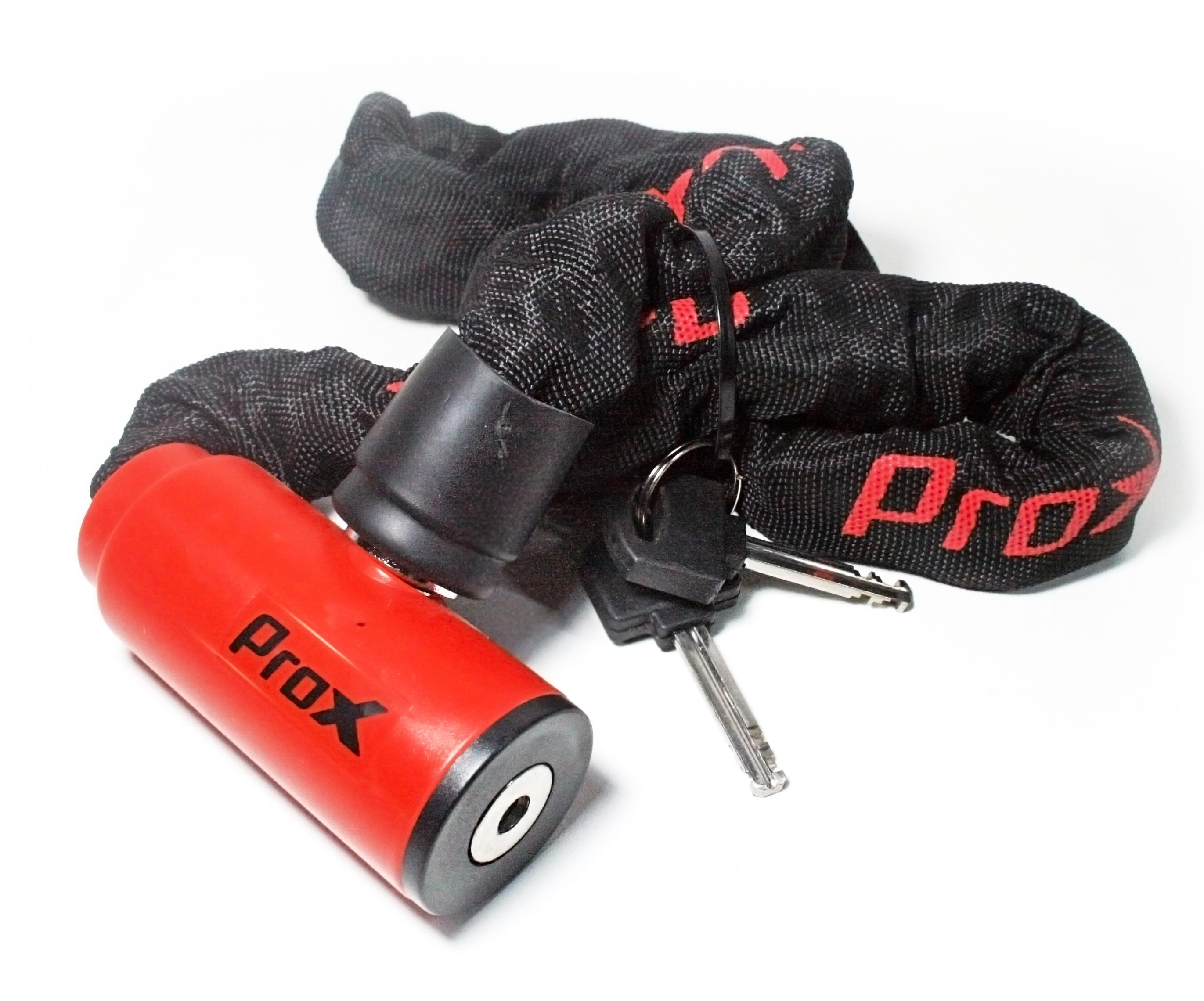 Замок велосипедний ProX Enduro8 ланцюговий під ключ 8x1000 мм Червоний (G0000168)