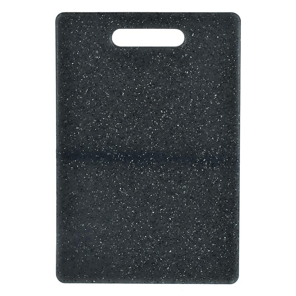 Доска разделочная кухонная Stenson Мармур пластик 30x20x0,8 см Black (N01726)