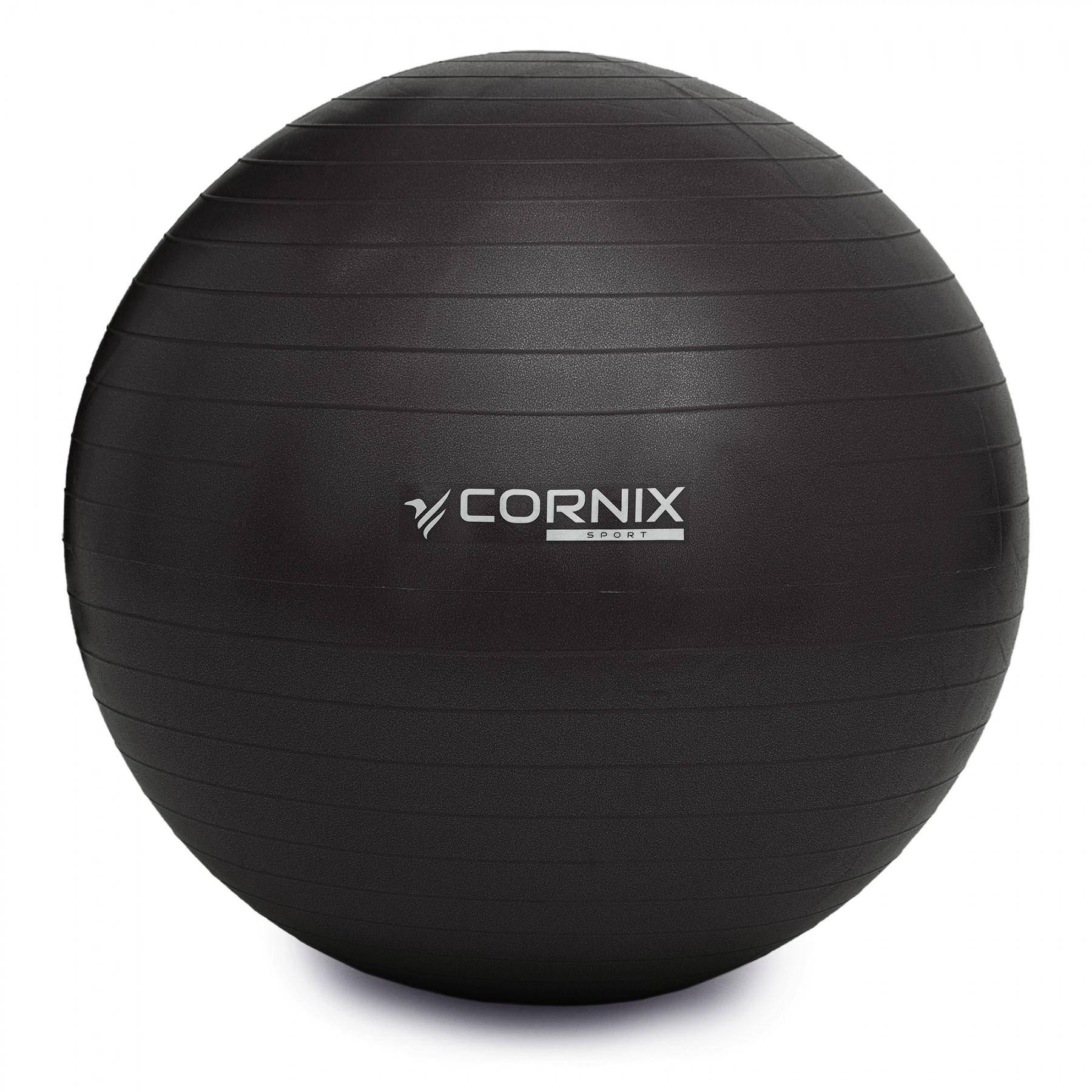 М'яч для фітнесу Cornix 75 см Anti-Burst XR-0026 Black (29334) - фото 5