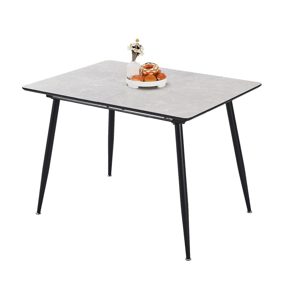 Обідній стіл для кухні розсувний Девіс Білий мармур (28448433)