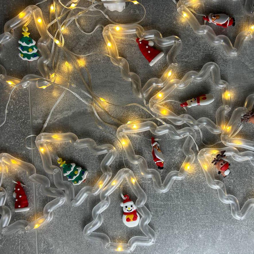 Гірлянда новорічна Ялинка з персонажами з пультом керування 10 ламп 3 м (94525062) - фото 6 Гірлянда новорічна Ялинка з персонажами з пультом керування 10 ламп 3 м (94525062) - фото 6