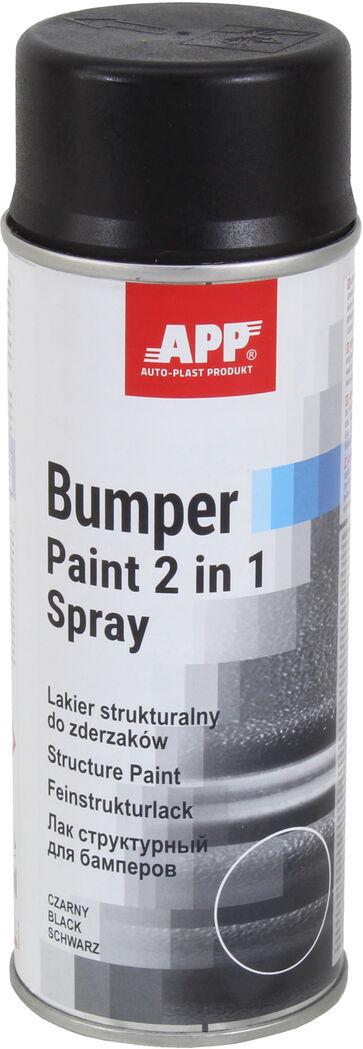 Автофарба структурна для пластику APP Bumper Paint 400 мл Чорний матовий (0125850)