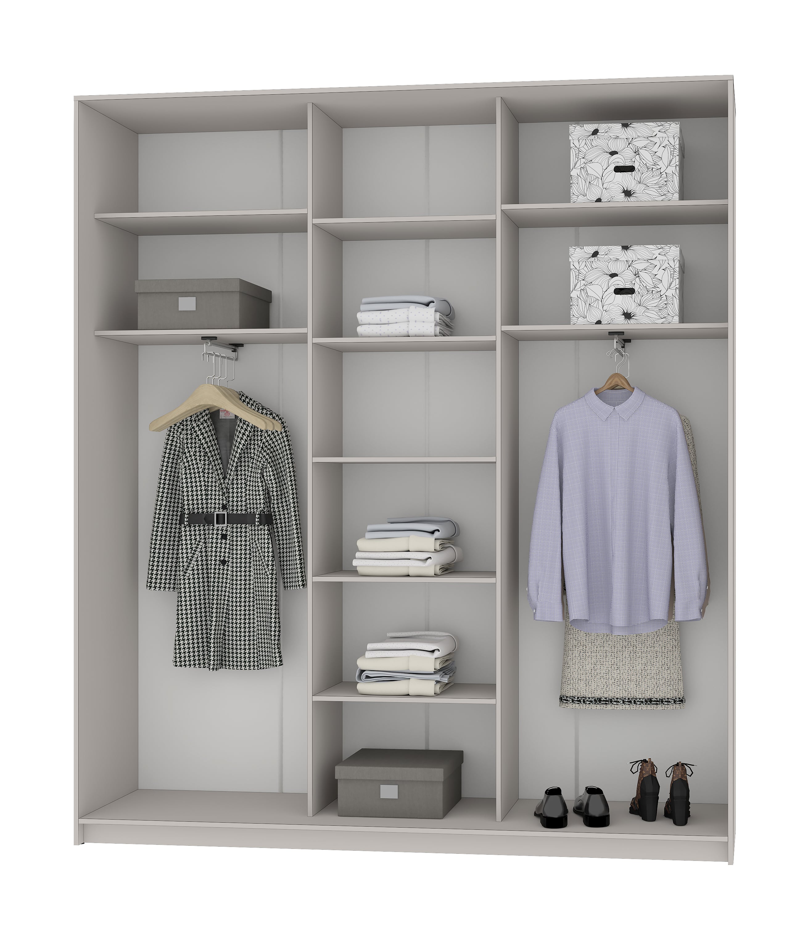 Шкаф-купе трехдверный Mebel Star Стандарт BG MBS-8559 210х45х240 см Антрацит (1007970) - фото 2