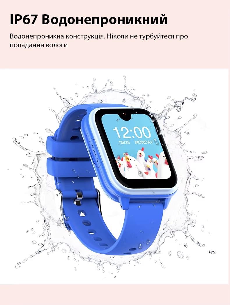 Смарт-годинник дитячий для дівчинки KT33 з AMOLED екраном GPS/прослуховування/пульсометром 900 мАг Рожевий (27735400) - фото 4 Смарт-годинник дитячий для дівчинки KT33 з AMOLED екраном GPS/прослуховування/пульсометром 900 мАг Рожевий (27735400) - фото 4