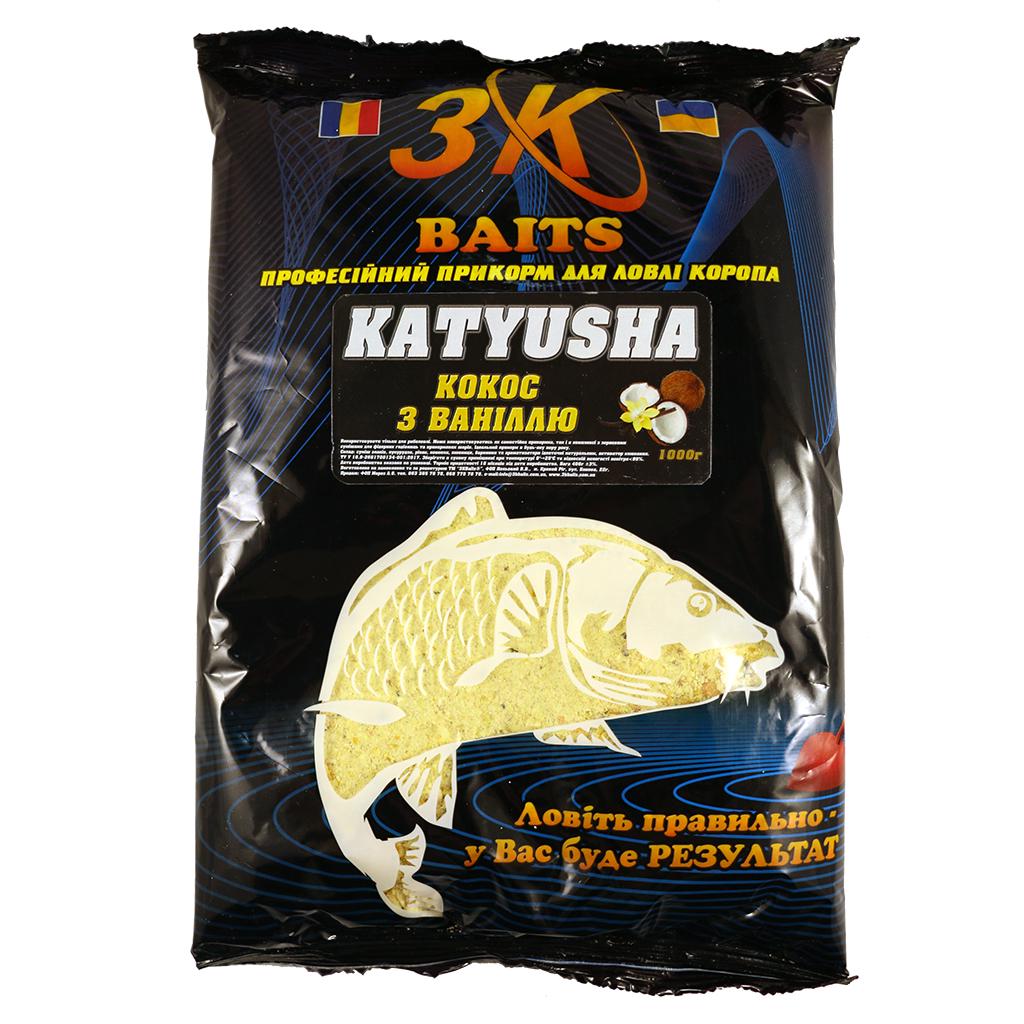 Прикормка 3KBaits KATYUSHA 1000 г Кокос/Ваниль (3KB1067)