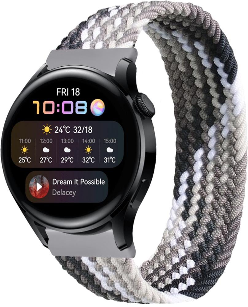 Ремешок Solo Loop Multi для Huawei Watch 3 (135 мм) Black Silver (33740-03)