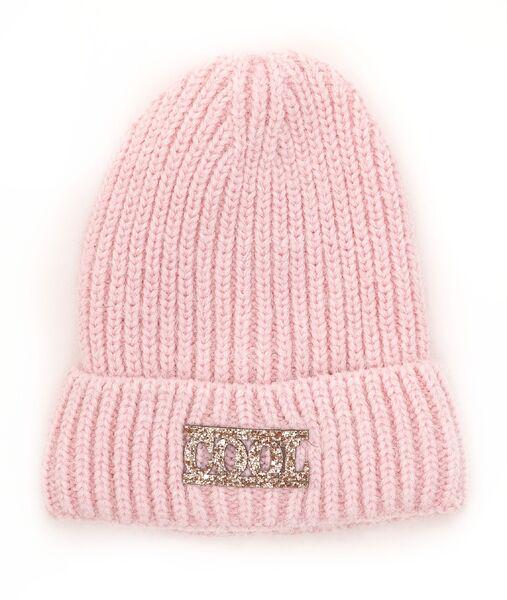 Шапка детская для девочек Ника D817 флис 50-54 см Светло-розовый