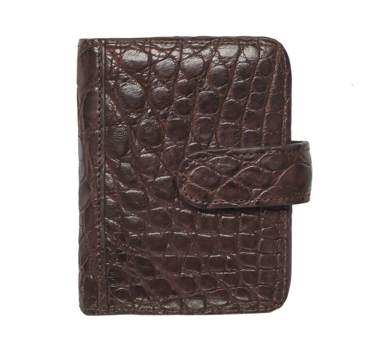 Визитница Ekzotic leather из кожи крокодила Коричневый (crc01_1)