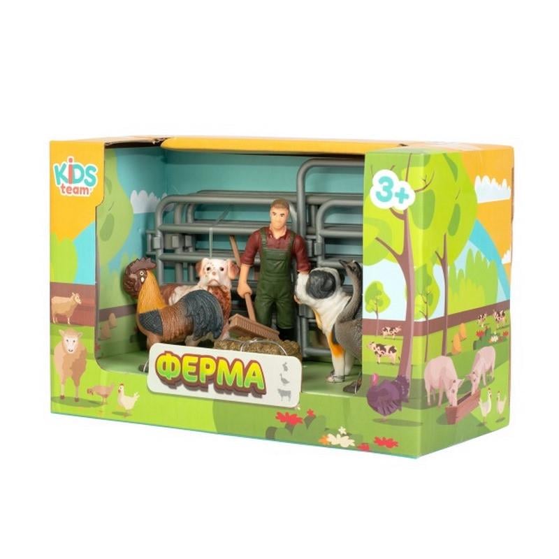 Детский игрушечный набор Kids Team Ферма с собаками, гусем и петухом (IG-173-N-515)