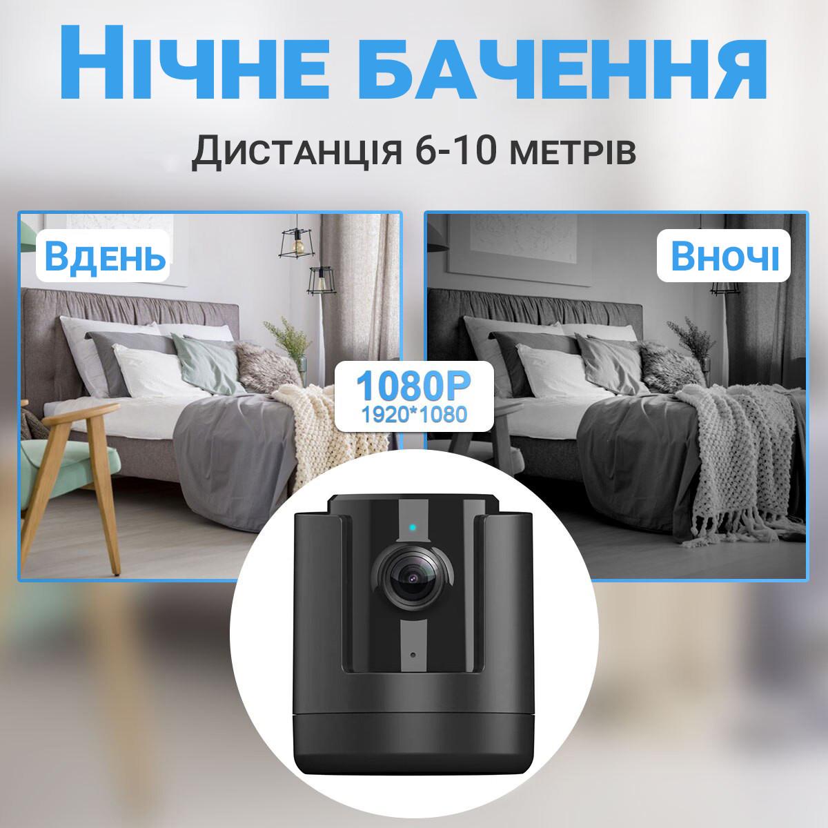 Камера видеонаблюдения WiFi IP Camsoy X1 поворотная PTZ 355° 1080P Black - фото 7