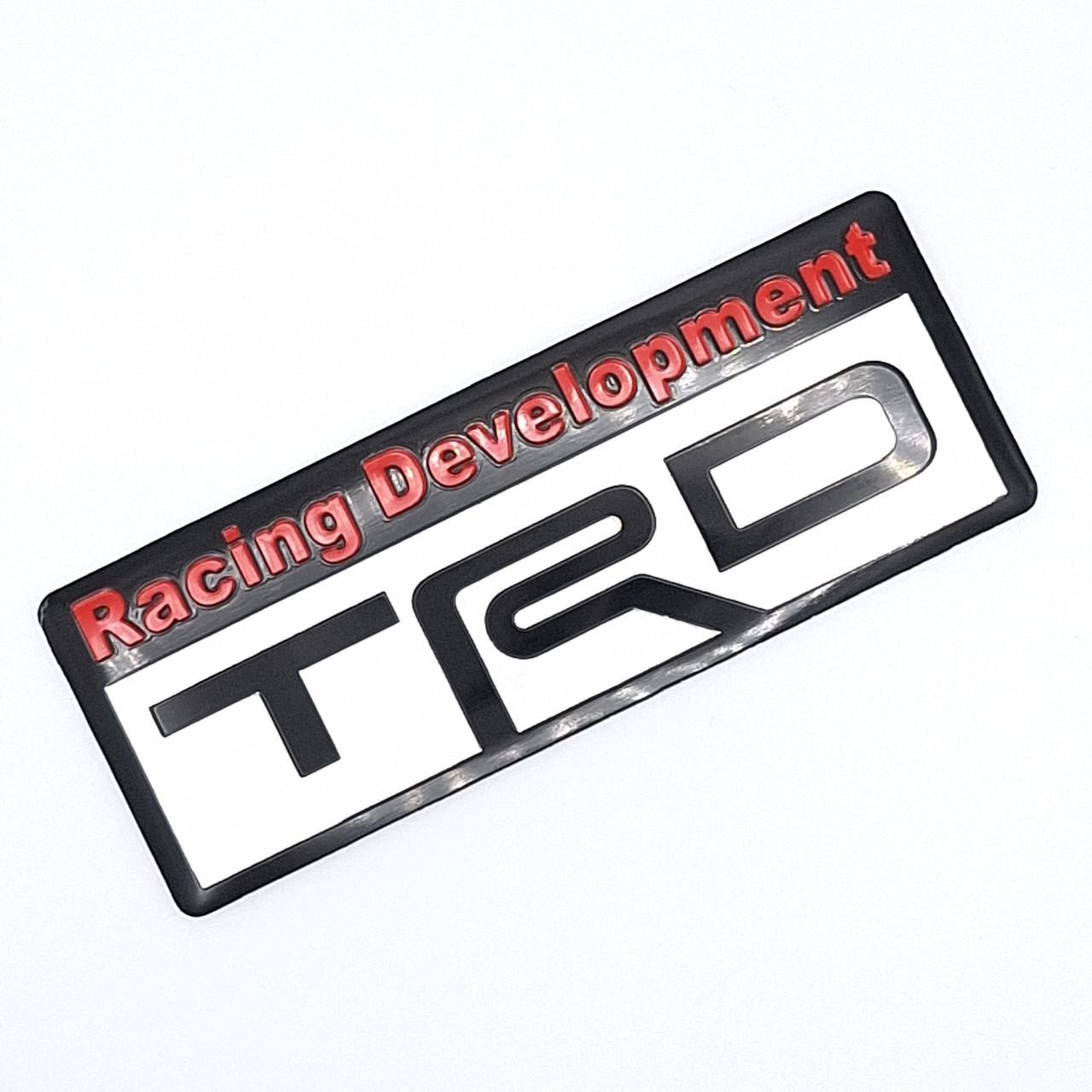 Эмблема алюминиевая Racing Development TRD Toyota 8х3 см Черный/Красный (1709214834)