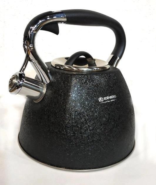 Чайник для індукційної плити Edenberg EB-1991 з нержавіючої сталі 3 л Чорний (2530556560) - фото 2 Чайник для індукційної плити Edenberg EB-1991 з нержавіючої сталі 3 л Чорний (2530556560) - фото 2