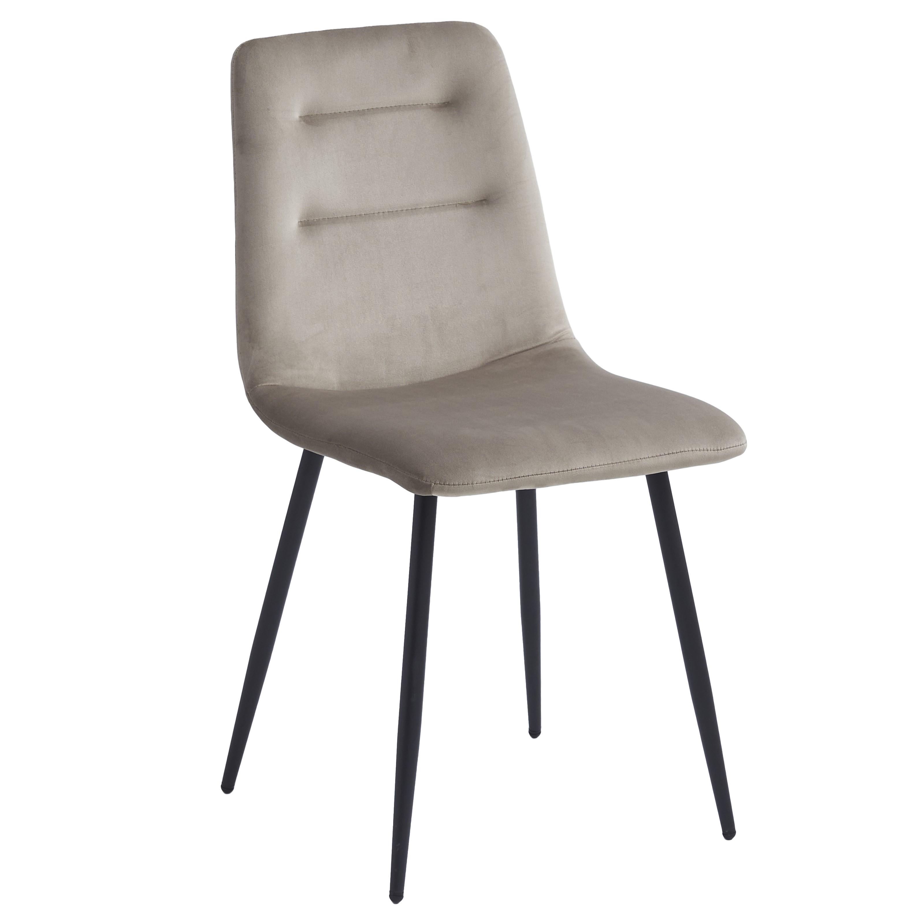 Стул кухонный Intarsio RUBY велюр Черный/Темно-бежевый