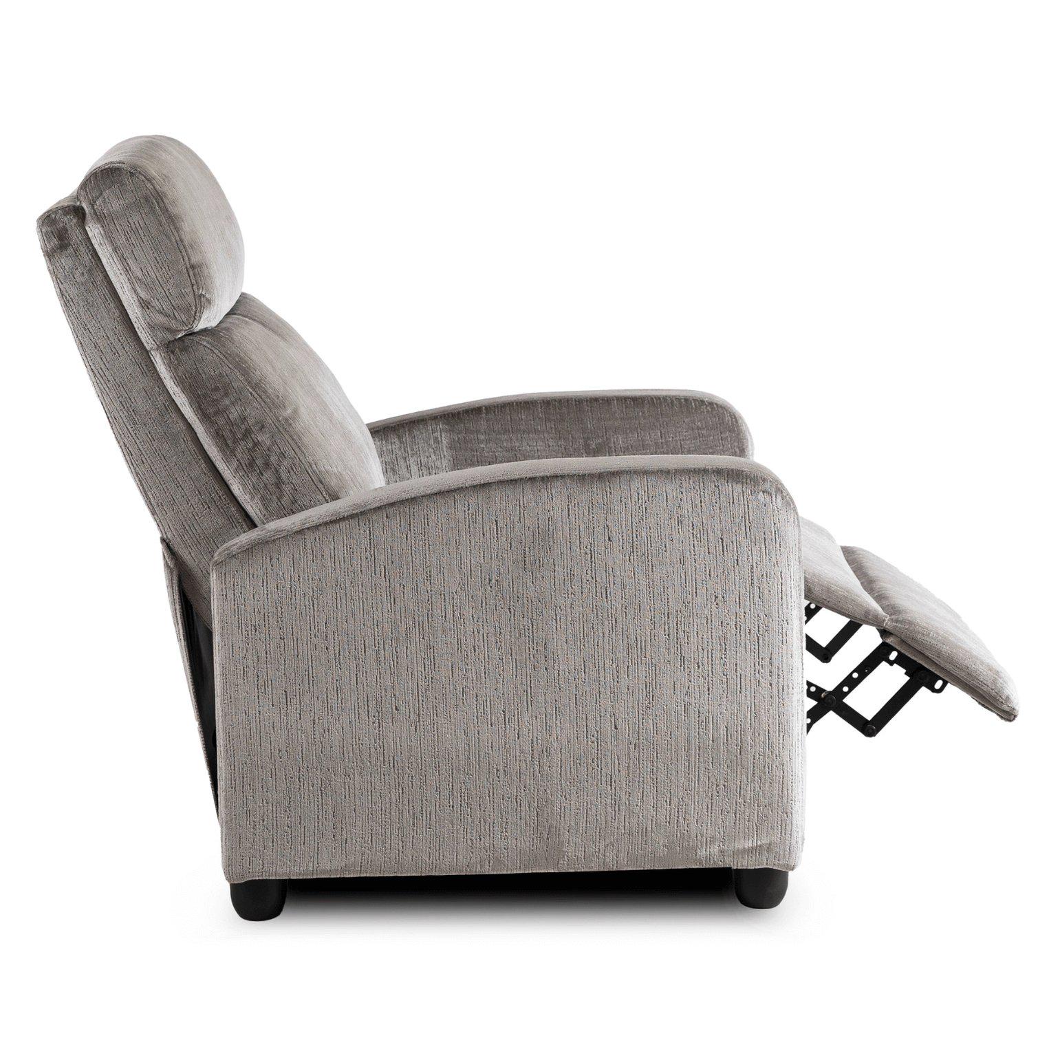 Крісло м'яке Mebel Elite DANNY Welur розкладне з реклайнером Сірий (ME.DANNY/P/V/FW) - фото 6 Крісло м'яке Mebel Elite DANNY Welur розкладне з реклайнером Сірий (ME.DANNY/P/V/FW) - фото 6