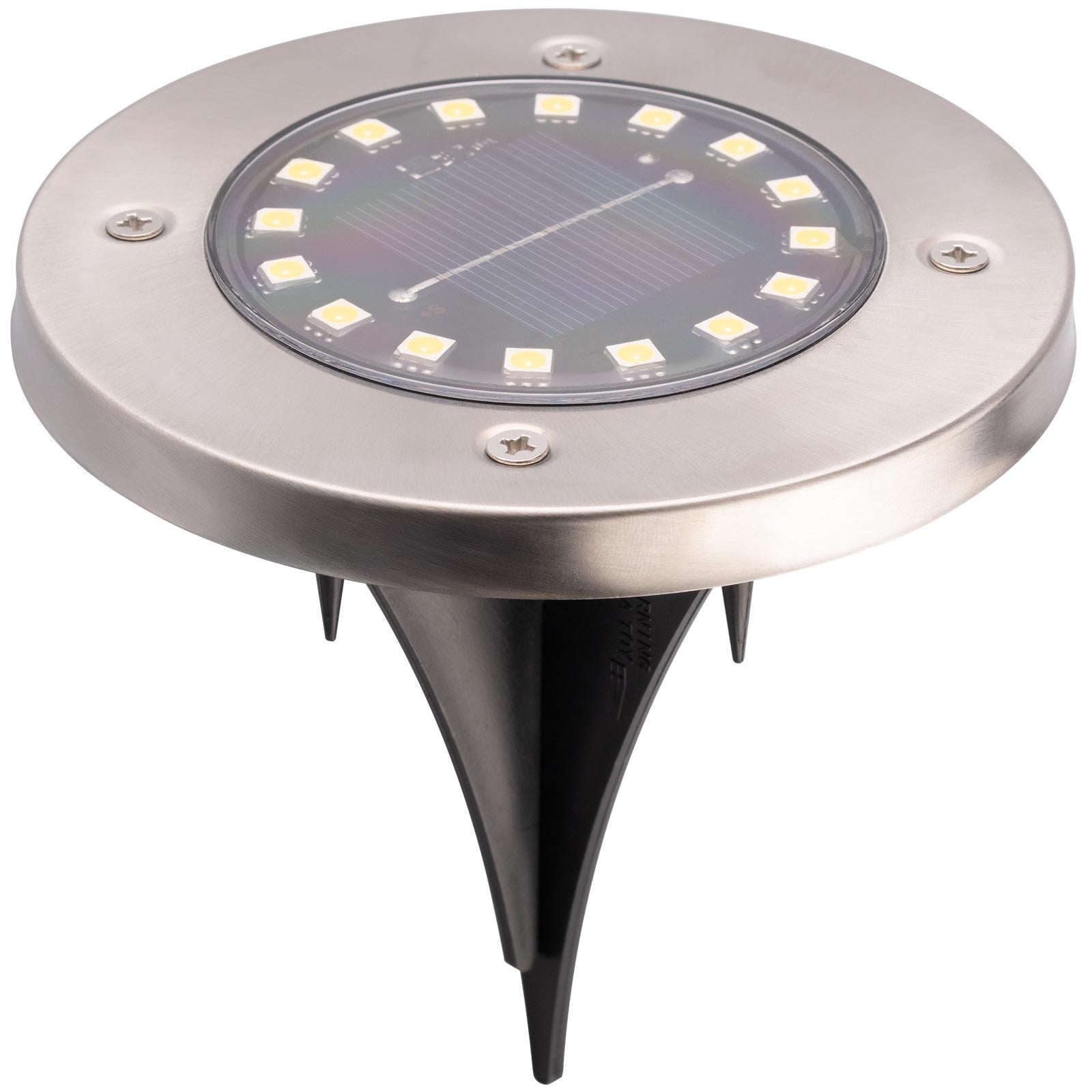 Садовый светильник-диск на солнечной батарее Lumiled Helis 4000 K 16 LED IP44 6 шт. Нейтрально белый свет (10539)