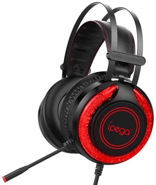 Наушники игровые iPega LED PG-R015 20 мВт Black/Red