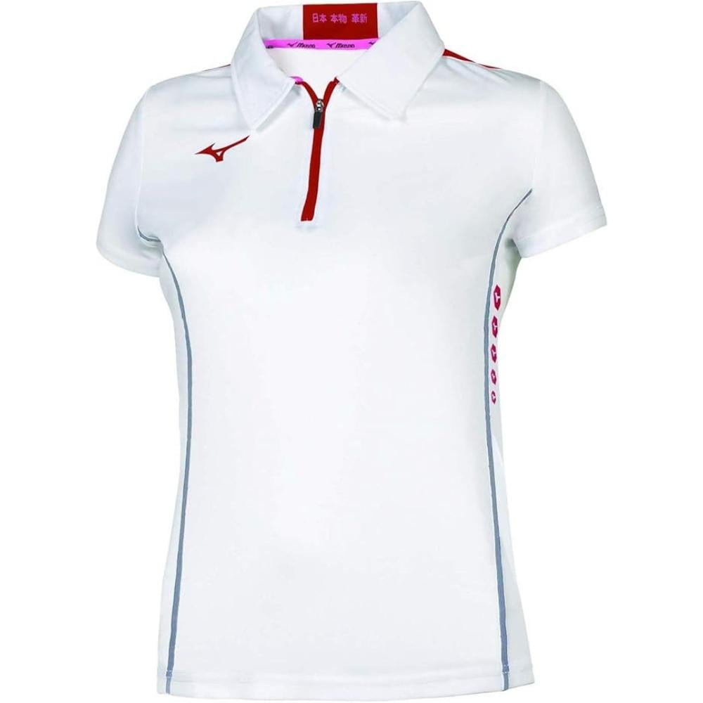 Поло жіноче Mizuno Team Hex rect polo L Білий/Червоний (62EA7201-76 L)