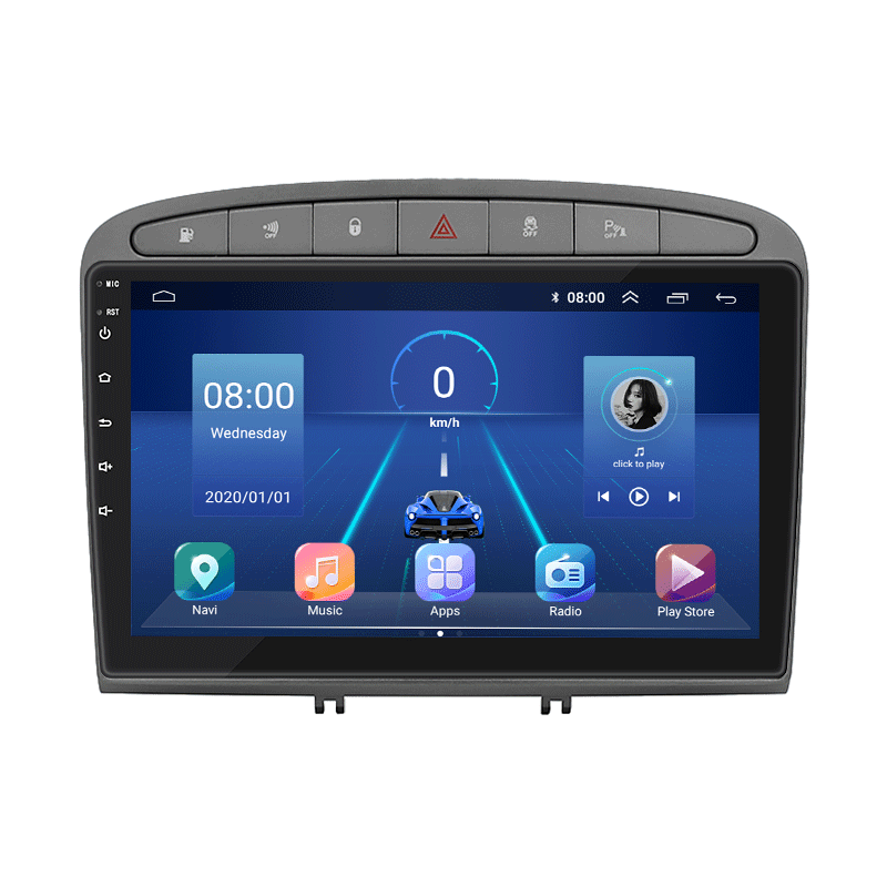 Штатна магнітола 9" Lesko для Peugeot 408 I Рестайлинг 2017-н.в. 6/128Gb 4G Wi-Fi GPS Top Пежо