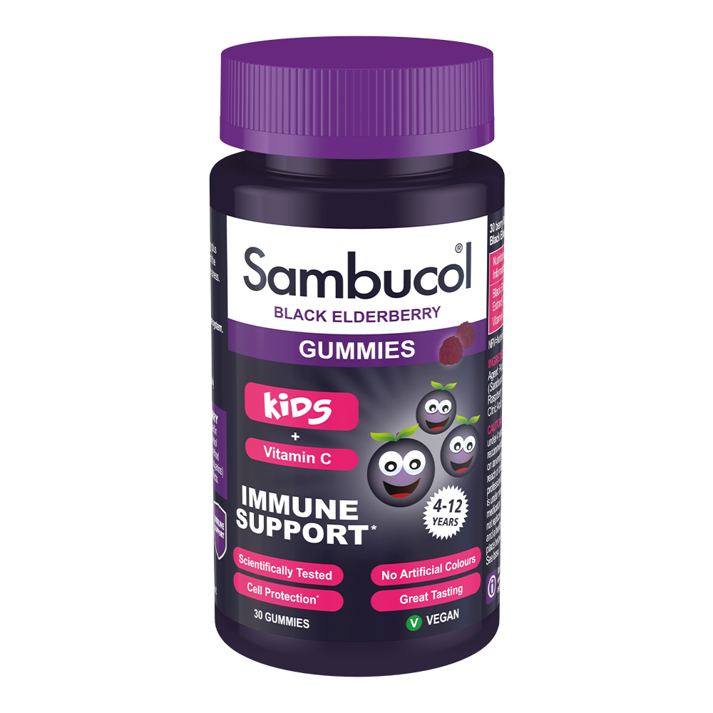 Самбукол желейки для иммунитета Sambucol Kids Gummies Черная бузина/Витамин С для детей от 4 лет 30 шт.