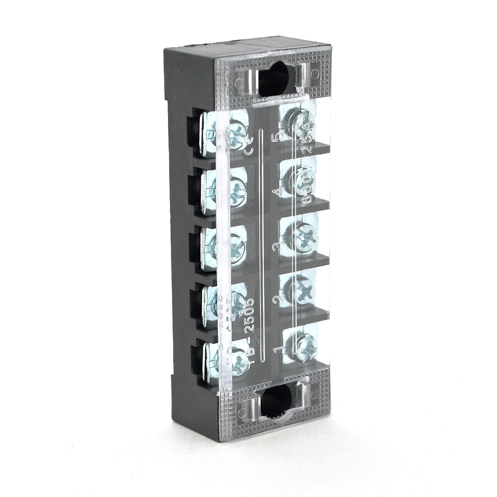 Клемна колодка 5-розрядна TB-2505 25A/600V для проводів 05-25 мм² (YUT_V4287)