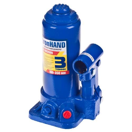 Домкрат гидравлический бутылочный IRON HAND 3т (IH-180350D)