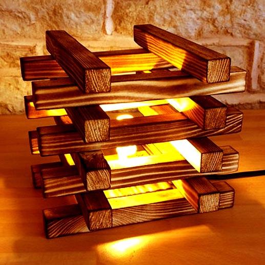 Светильник настольный из дерева Сарепта Трюфель (НСС-000628)