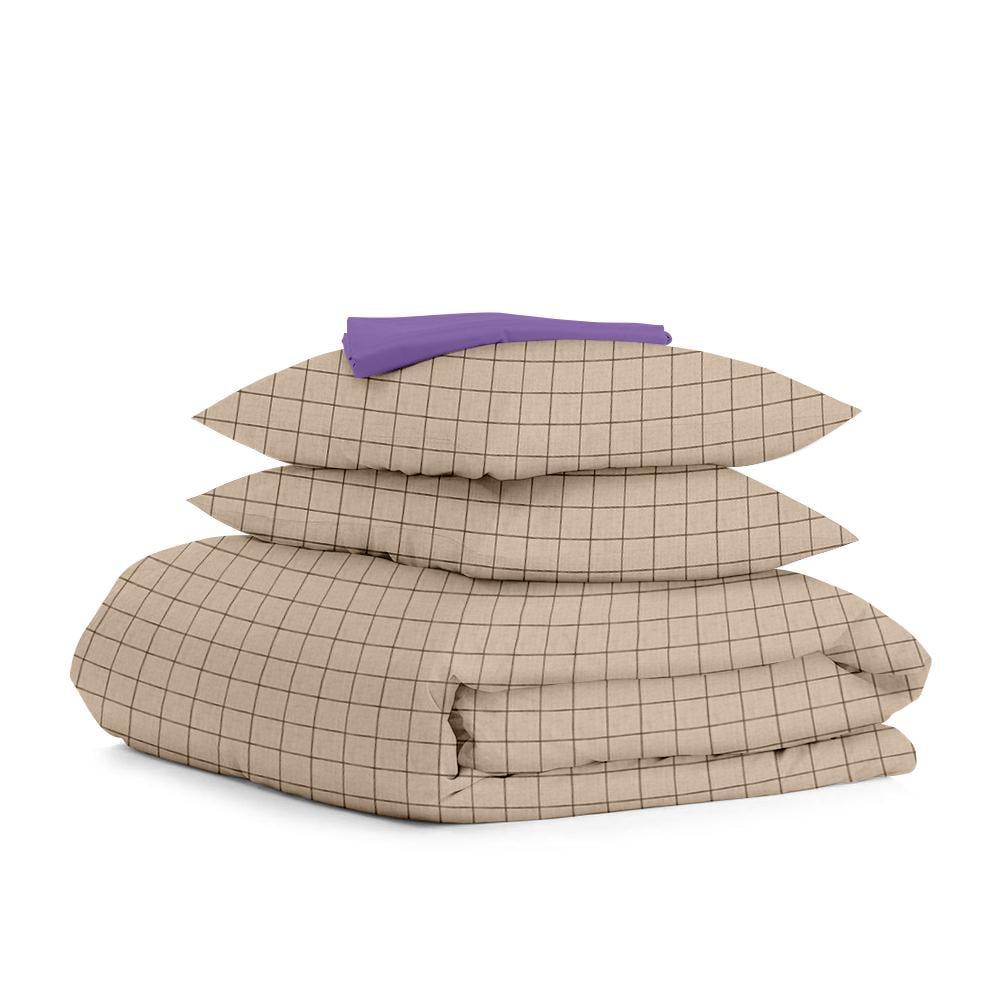 Постельное белье евро Cosas Beige Geometry 200х220 см (4822052141861)