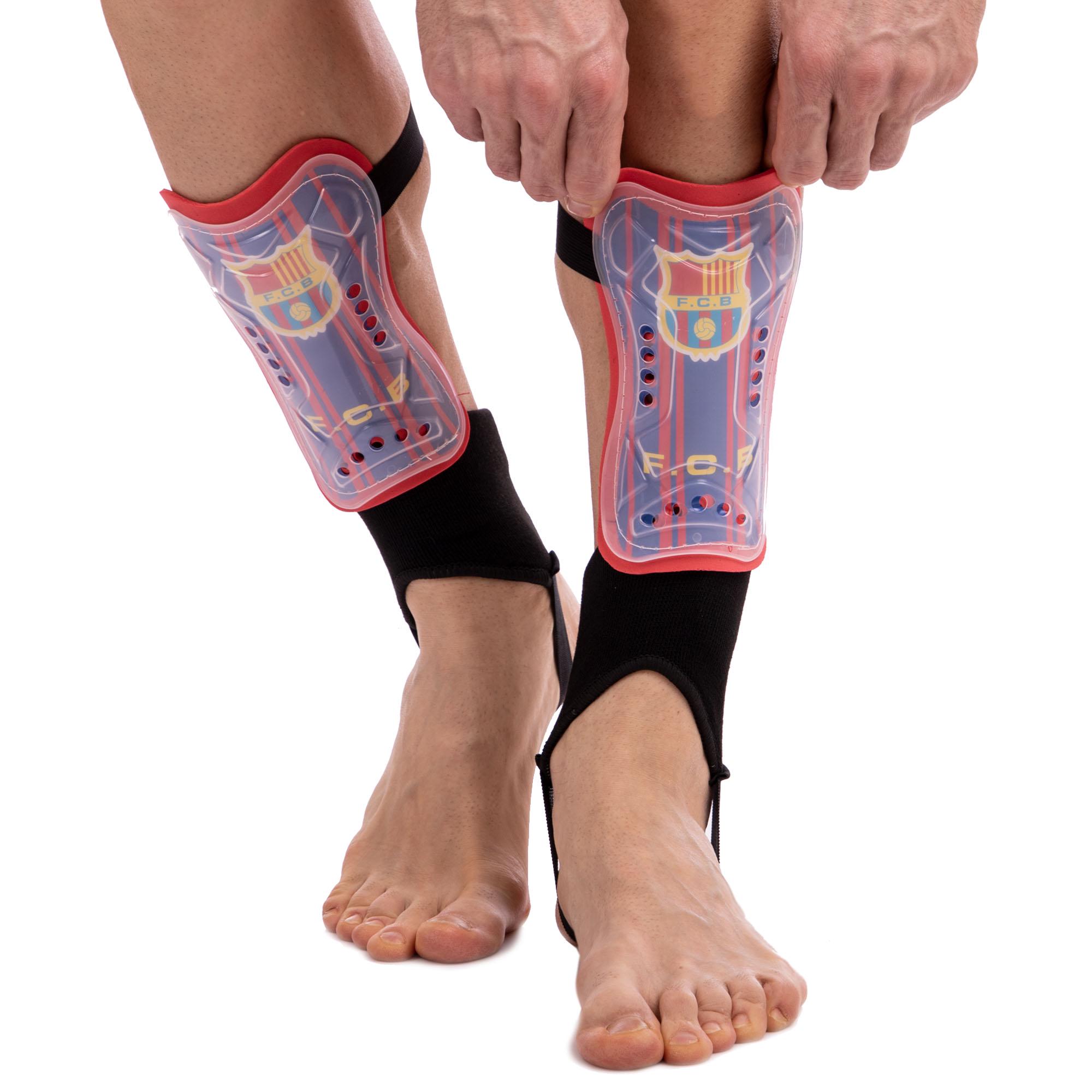 Щитки футбольные с защитой лодыжки Zelart BARCELONA SP-Sport FB-5088-M M Фиолетовый/Розовый (DR007285)