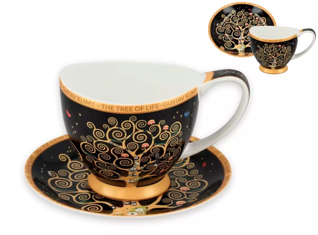 Чашка фарфоровая с блюдцем Carmani Г. Климт Дерево жизни 350 мл (532-3053) - фото 4 Чашка фарфоровая с блюдцем Carmani Г. Климт Дерево жизни 350 мл (532-3053) - фото 4