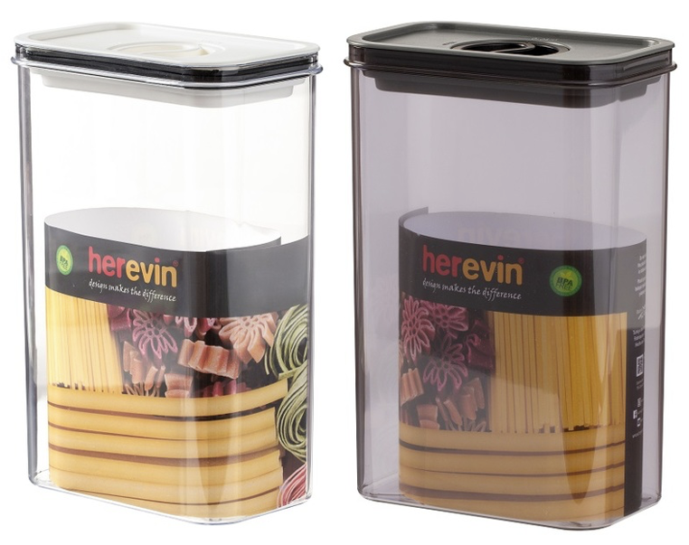 Контейнер пластиковый Herevin Canister-Vacuum Lid-White-Black вакуумная крышка 2,5 л (UG-161189-000)